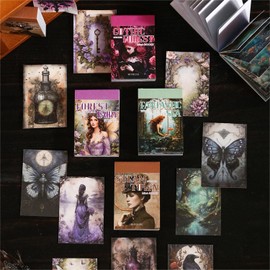 200 Sheets for Scrapbooking Stickers Flower Fairy Accessories and Gothic Vintage Sticker Book for Decorating Albums, Bullet Journal and DIY Notebooks (Magic Sticker Book)