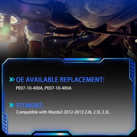 Slakerbe Engine Oil Pan,PE07-10-400A Engine Oil Pan Sump with Drain Plug Compatible with Mazda 3 2.0L 2.5L 2.3L 2012-2013