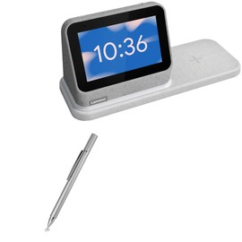 BoxWave Stylus Pen Compatible with Lenovo Smart Clock 2 - FineTouch Capacitive Stylus, Super Precise Stylus Pen - Metallic Silver