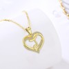 INFUSEU Initial Necklace for Women Lady, Heart Letter J Cubic