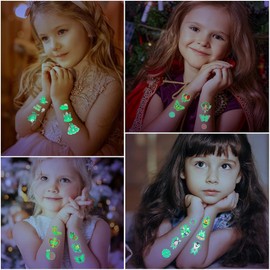 Pack of 100 Children's Tattoos, Luminous Tattoos, Children's Birthday Party Favours, Toy from 3 4 5 6 7 8 9 10 Years Boy Sticker Children Sensory Toy Butterfly Decoration Party Decoration Easter Gifts