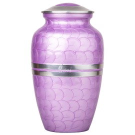 INTAJ Cremation Urn for Human Ashes – Memorial Urn for Men and Women, Decorative Large Burial Urn Holds Ashes Up to 250lbs (Orchid)