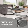 Caravan Plate Holder Camping Dinnerware Storage Felt Bag with Handles