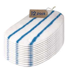 F Flammi 12 Pack Steam Mop Replacement Pad for PurSteam ThermaPro 10-in-1 Steam Mop, Washable Reusable Steamer Pads
