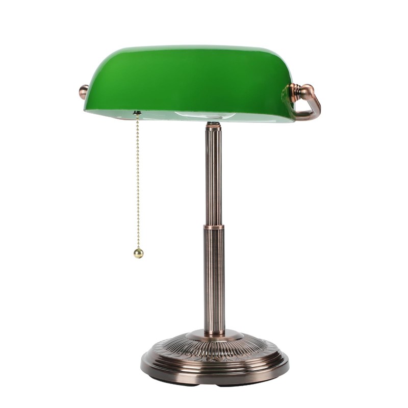 LINNMON Bankers Desk Lamp, Green Retro Lamp, Vintage Lamp with