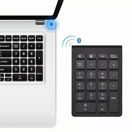Podazz 22 Key Numeric Keypad, Wireless Numpad for Latop, Bluetooth Number Pad with Shortcut Keys for Laptop, Tablet, Notebook, PC, Desktop, Surface Pro, Compatible with Windows and OS X System