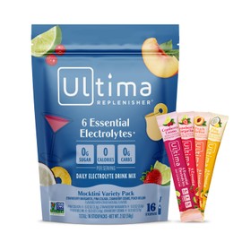 Ultima Replenisher Mezcla diaria de bebidas con electrolitos – Variedad Mocktini, 16 sticks – Polvo de hidratación con 6 electrolitos clave y minerales