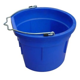 8 Quart 2 Gallon Blue Flat Back Farm/Ranch/Shop Utility Bucket Pail - Pack of (1)
