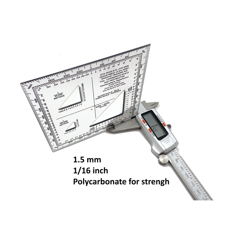 MTT PL - Protractor & Coordinate Scale US DOD GTA