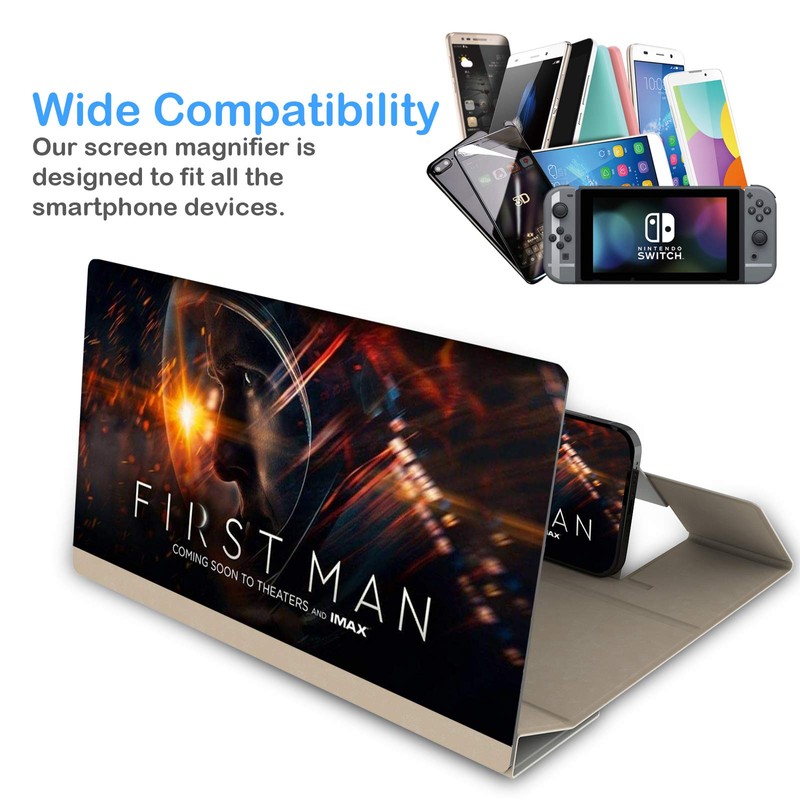 ORETECH Phone Screen Magnifier, 12" 3D Foldable Smart Phone Screen