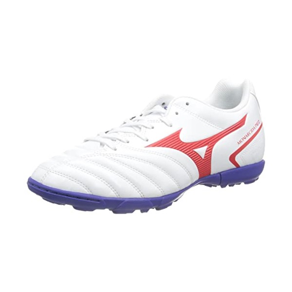 Mizuno Men's Football Shoe, White Highriskred, 10.5