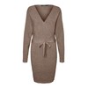 VERO MODA Female Knitted Dress VMHOLLYREM Long Dress, Brown Lentil