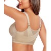 Curyon Women's Front Closure Back Support Minimizer Bra Full Figure