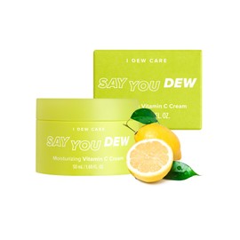 I DEW CARE Say You Dew Brightening Vitamin C Cream with Niacinamide | Non-irritating Cream to Hydrate and Illuminate Skin | Korean Skincare, Vegan, Cruelty-free, Paraben-free