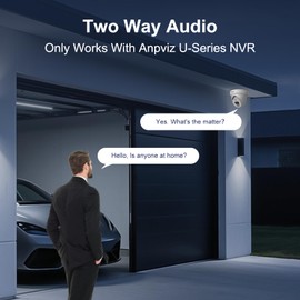 Anpviz 6MP PoE Camera, Turret 6MP UltraHD IP Camera Outdoor with Mic & Speaker, 100FT Smart Color Night Vision, PoE Security Cameras with AI Human Vehicle Detection, MicroSD Slot (U Series)