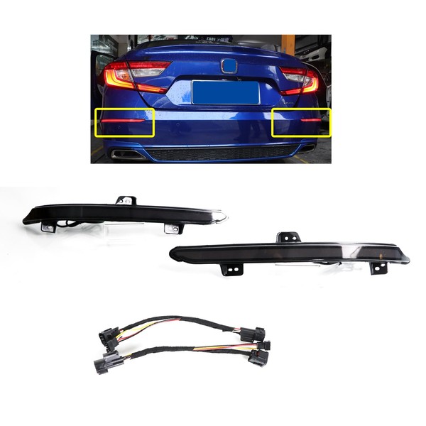 ECAHAYAKU LED Rear Bumper Reflector Tail Lights Turn Signal Sequential