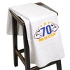 Abc Casa 70th Birthday Gift Towel with Embroidered Muscles for
