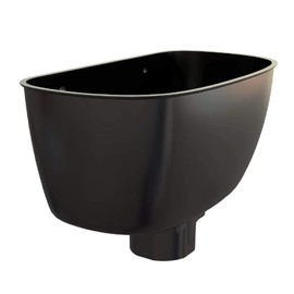 Black Downpipe Hopper Head Universal Connector, Freeflow Rain Water Systems