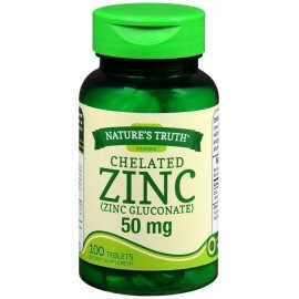 Nature's Truth Vitamins Chelated Zinc 50mg Tablets 100ct