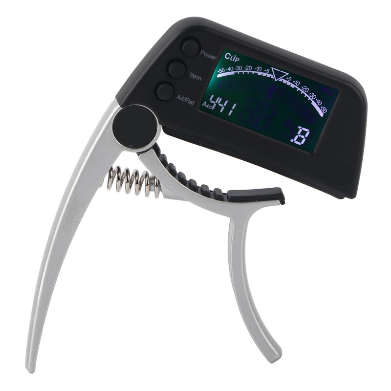 Guitar Capo Tuner Zinc Alloy ABS 2 in 1 Clip