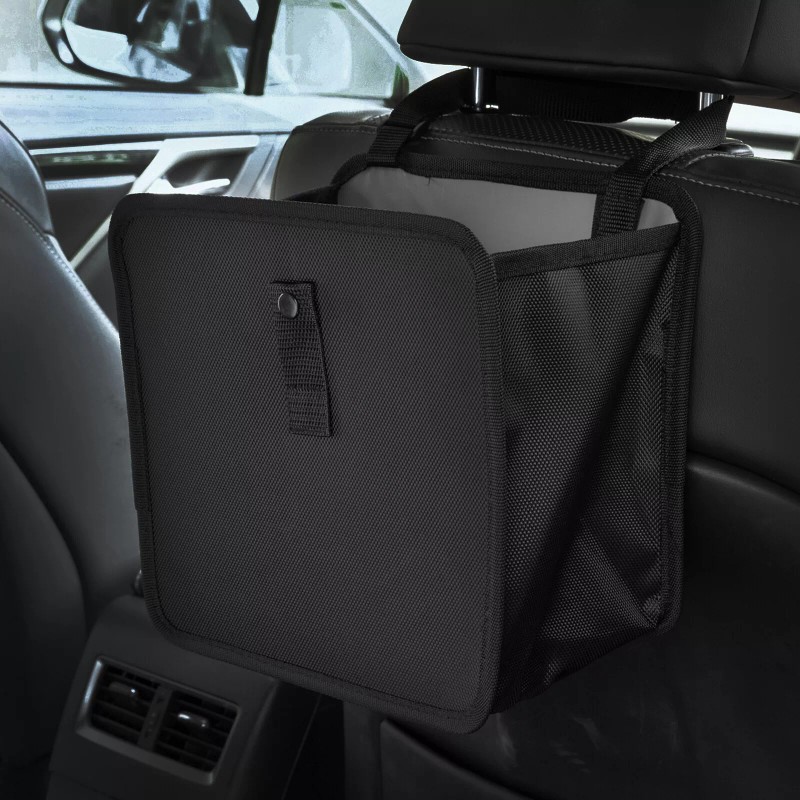 AUTOXBERT Can Garbage Waste Bin Seat Organizer Storage Box Car