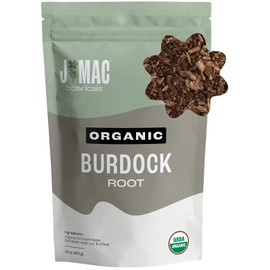 J Mac Botanicals, Organic Burdock Root Tea (16 oz), Certified USDA Organic Burdock Root herb, fresh dried herb from Eastern Europe