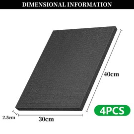 Grid Foam Cube Foam, 4 Pieces 40 x 30 x 2.5 cm Foam Insert Tool, Tool Case, Camera Case, Foam, Tabletop Case Insert