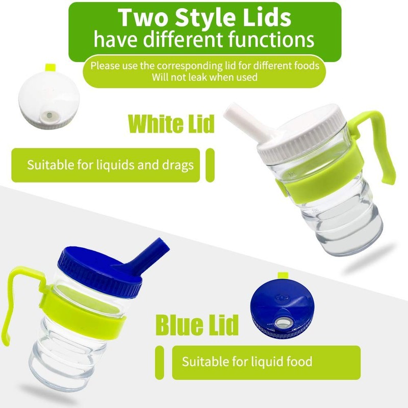 pegirra Control Flow Cup With Two Style Lids,Lightweight Clear Senior