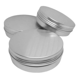 Meliars Frasco Pomadera Aluminio Metal 100 Grs ( 12 Piezas)