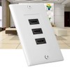 Bewinner 3-Port HDMI Wall Plate with Adapter, ABS Wall Mount
