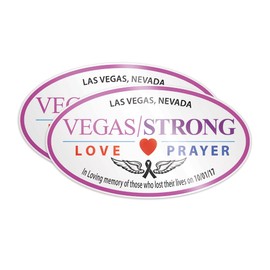 Sticker Set: Las Vegas Strong-in Memory of The 58 Victims Sticker Set for Your car Window or Bumper