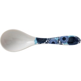 Minoru Pottery Navy Blue Astragalus, Large Chrysanthemum