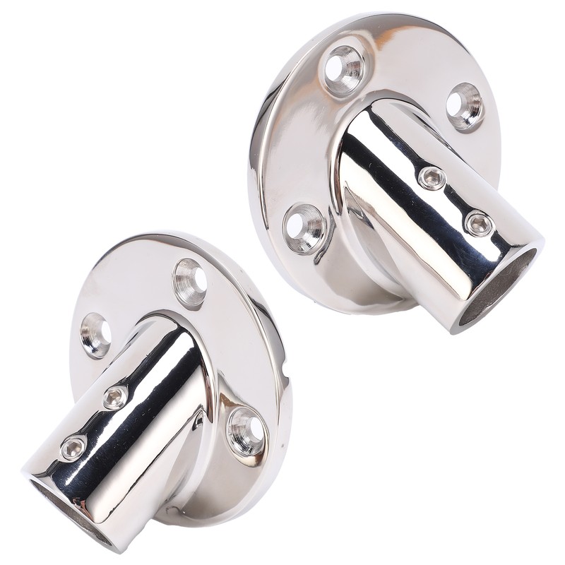 Boat Hand Rail Fitting Stainless Steel 45 Degree Round Base