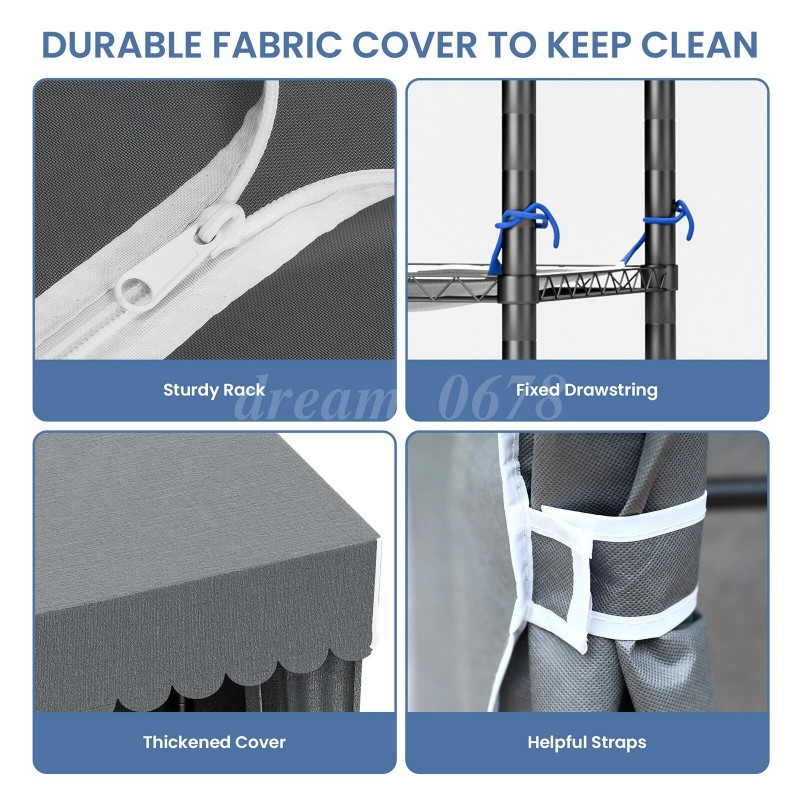 L Size Heavy Duty Garment Rack Clothes Rack Closet Clothing