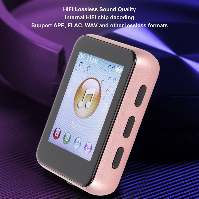 MP3 Bluetooth Player HiFi Lossless 1.8 Inch Touch Screen Support