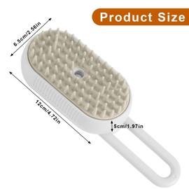 Cloud Cat Brush, 3-in-1 Self-Cleaning Cat Brush Steam Pet Brush with 360° Rotating Arm Cat Hair Steamy Brush Dog Steam Brush for Shedding Best Steam Brush for Pet Cat Dog (White)