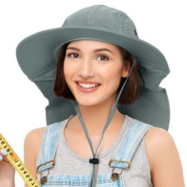 Fishing Hat with Ear Neck Flap Cover Wide Brim Sun Protection Safari Cap for Men Women Hunting, Hiking, Camping, Boating & Outdoor Adventures
