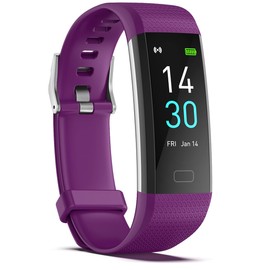 MayuFit Fitness Tracker with Heart Rate Monitor, Activity Tracker Sleep Monitor, Smart Watch Pedometer Step Counter for Kids Man Women (Purple)