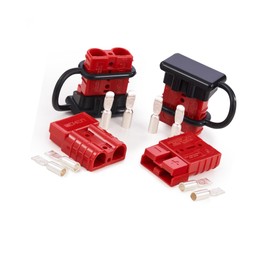 Unifizz Wire Connector, 50A Wire Harness Plug Kit,12V-36V Battery Quick Connect Disconnect Set for 6-12 Gauge Cables, for Car Bike ATV Winches Lifts Motors More (Set of 4)