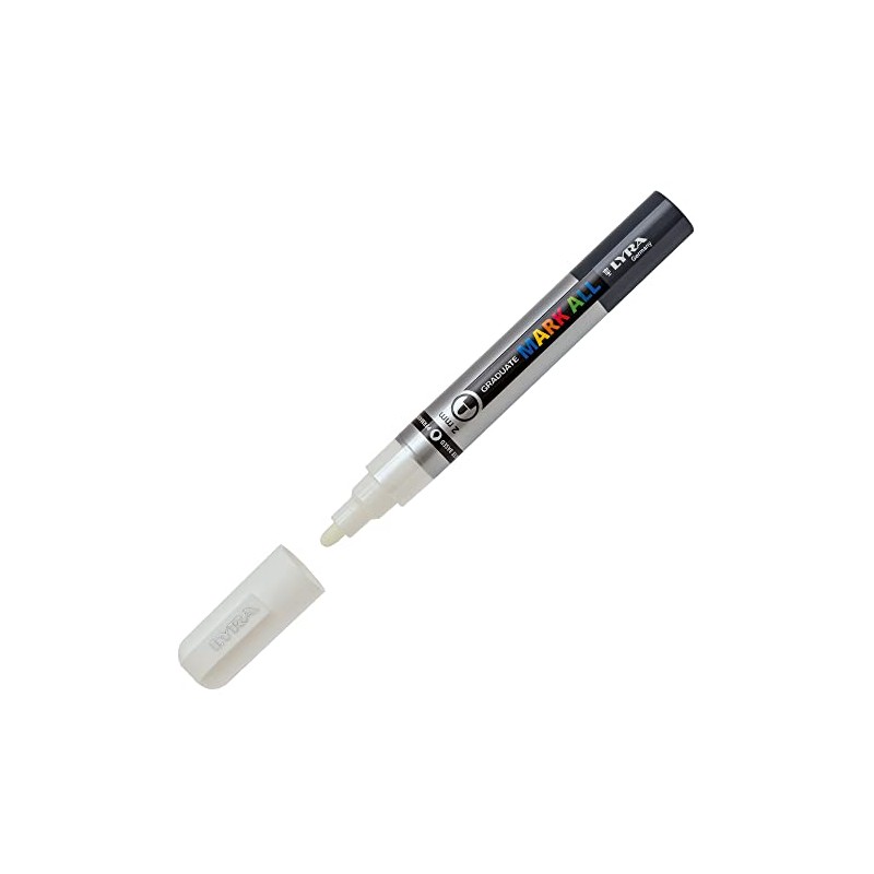 LYRA Graduate Mark All Paint Marker, 2mm Medium Tip, White