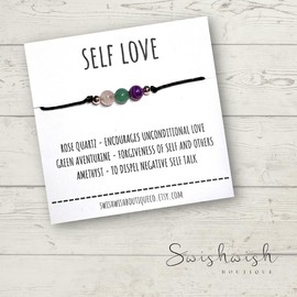 Self Love Crystal Bracelet, Crystal Gift for Self Esteem, Self Care Gift, Self Love Bracelet, Healing Crystals Bracelet, Crystal Bracelets for Women, Crystal Gifts for Women