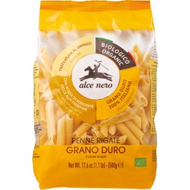 ALCE NERO Organic Penne, 17.6 oz (500 g) (Organic, Italian, Dietary Fiber, Germ, Boiled Time: 10 minutes)
