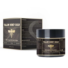 Mtmult Beef Tallow for Skin, Beef Tallow for Face, Hydrating Tallow Balm with Raw Honey and Beeswax, Grass-Fed Beef Tallow & Raw Wild Honey Blend, Tallow Body & Face Moisturizer