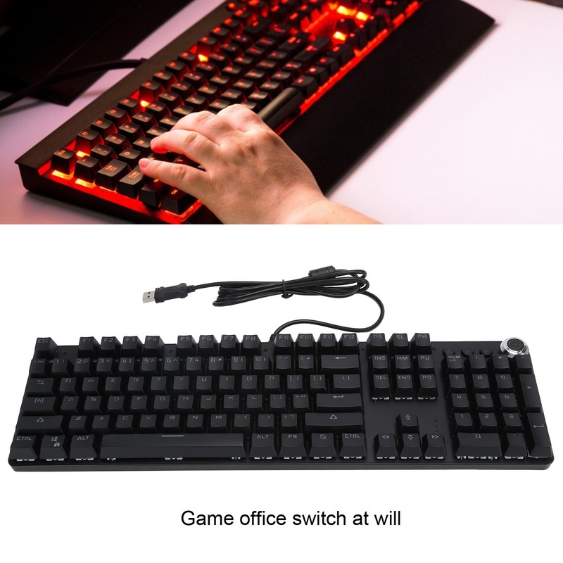 BAJEAL 902 104‑ Key Mechanical Keyboard USB Wired Gaming Keyboard
