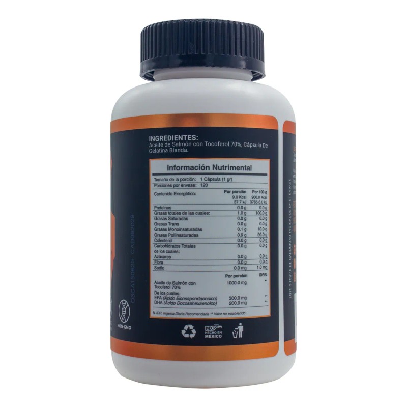 Omega 3 De Salmón (epa - Dha) 120 Cápsulas 1000