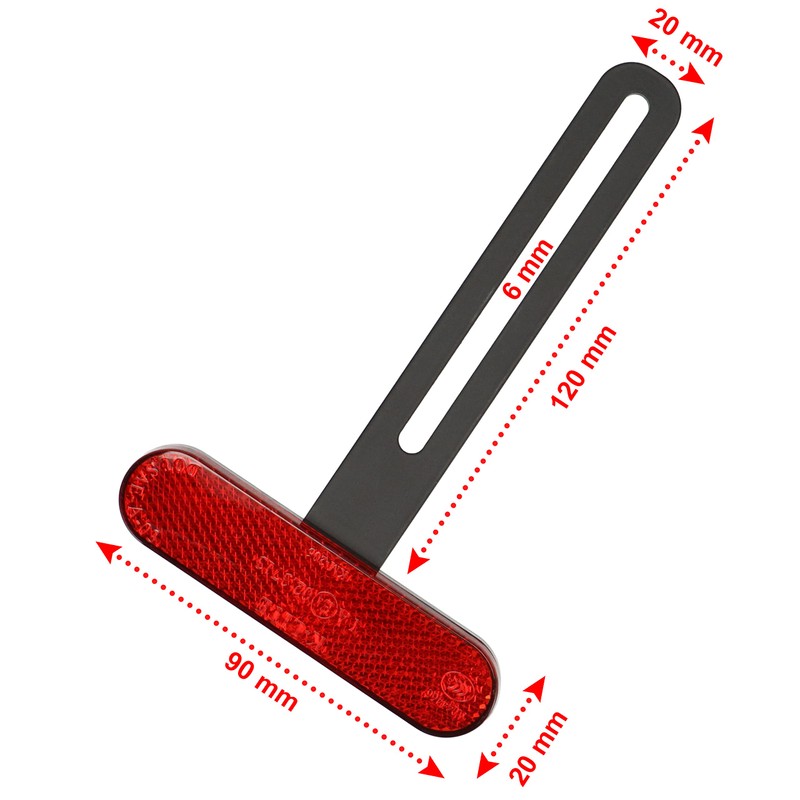 Universal Motorcycle Number Plate Reflector with Holder - E-Approved, Easy