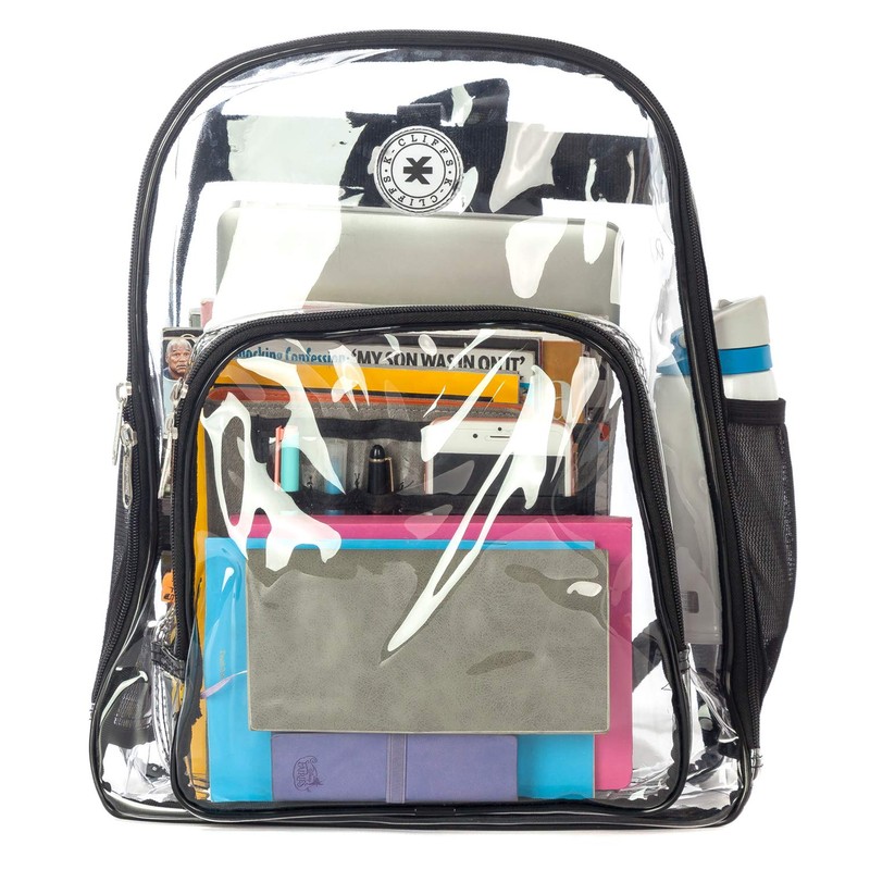 NiceAndGreat Heavy Duty Clear Backpack Transparent Quality School Bag Large