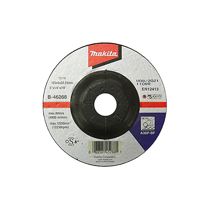 Makita B-46268 Roughing Disc 125 x 6.0 mm, Pack of