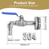 Drum Faucet for 55 Gallon Drum, 2" Stainless Steel Barrel