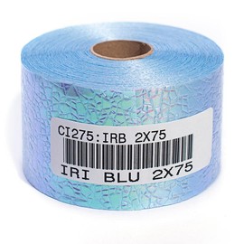TCDesignerProducts Blue Iridescent Cracked Ice Textured Streamer Roll, 2 Inches x 75 Feet, Wedding Decorations